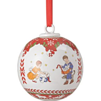 Шар фарфоровый "Доставка подарков" 13 см