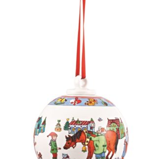 Шар фарфоровый "Рождественская идиллия" 13 см